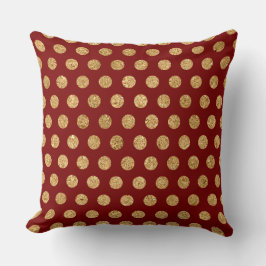 Elegant Burgundy & Gold Christmas Pillow – Luxury  Kudde
