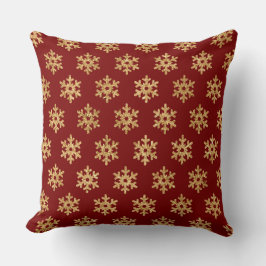 Elegant Burgundy & Gold Christmas Pillow – Luxury  Kudde