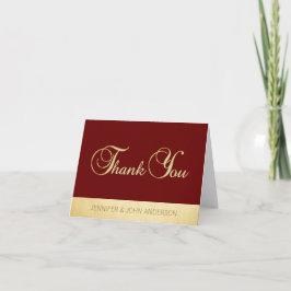 Elegant Burgundy Gold Foil Bröllop Tack