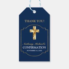 Elegant Burgundy Guld Boys Confirmation Gift Märkr Presentetikett