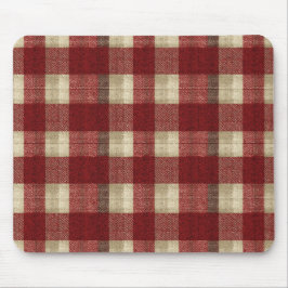 Elegant Burgundy Ivory Rust Red Plaid Pattern Musmatta