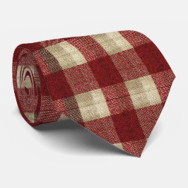 Elegant Burgundy Ivory Rust Red Plaid Pattern Slips