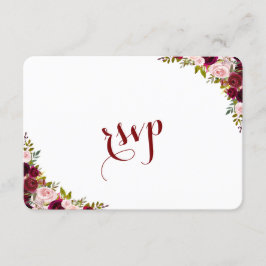 Elegant Burgundy Marsala Blommigt Fall Wedding OSA