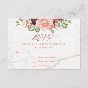 Elegant Burgundy Mauve Peach OSA-hölje OSA Kort