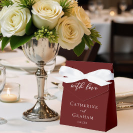 Elegant Burgundy minimalistisk kvällstid i Bröllop Presentaskar