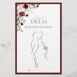 Elegant Burgundy Möhippa för  Blommigt