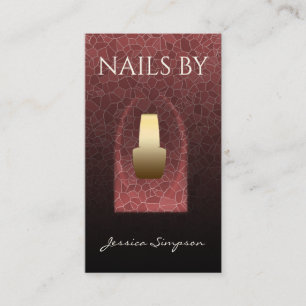 Elegant burgundy mosaic ellipse guld nagel polare tidsbeställning kort