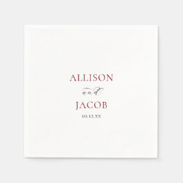 Elegant Burgundy och Black Bröllop Pappersservett