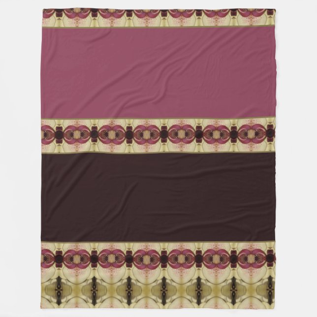 Elegant Burgundy och Brown Fleecefilt (Framsidan)