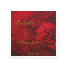 Elegant Burgundy och Röda Blommigten Bröllop