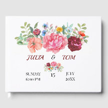 Elegant Burgundy och Rosy Blommigt