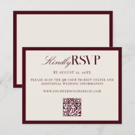 Elegant Burgundy Old Money Wedding OSA Kort