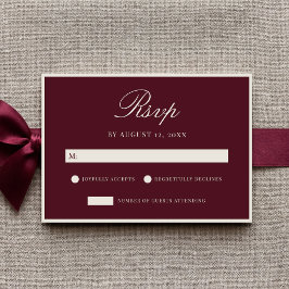 Elegant Burgundy Old Money Wedding OSA Kort
