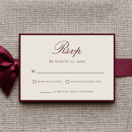 Elegant Burgundy Old Money Wedding OSA Kort