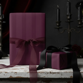 Elegant Burgundy på Burgundy Tjocka Ränder Presentpapper