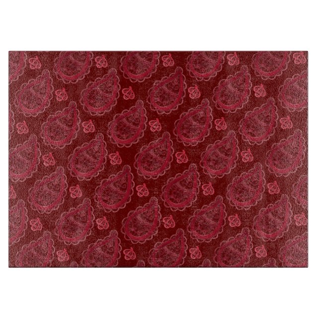 Elegant Burgundy Paisley Mönster (Framsidan)