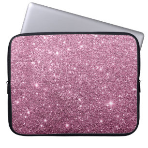 Elegant burgundy pink abstract girly glitter laptop fodral