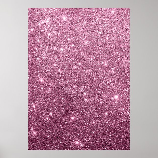 Elegant burgundy pink abstract girly glitter poster (Framsidan)