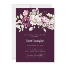 Elegant Burgundy Plum Blommigt Möhippa
