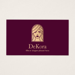 Elegant Burgundy Ro Guld Ansikte Visitkort