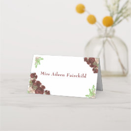 Elegant Burgundy Ro Placeringskort