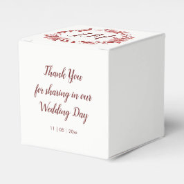 Elegant Burgundy Ro, utandningsmonogram Bröllop Presentaskar