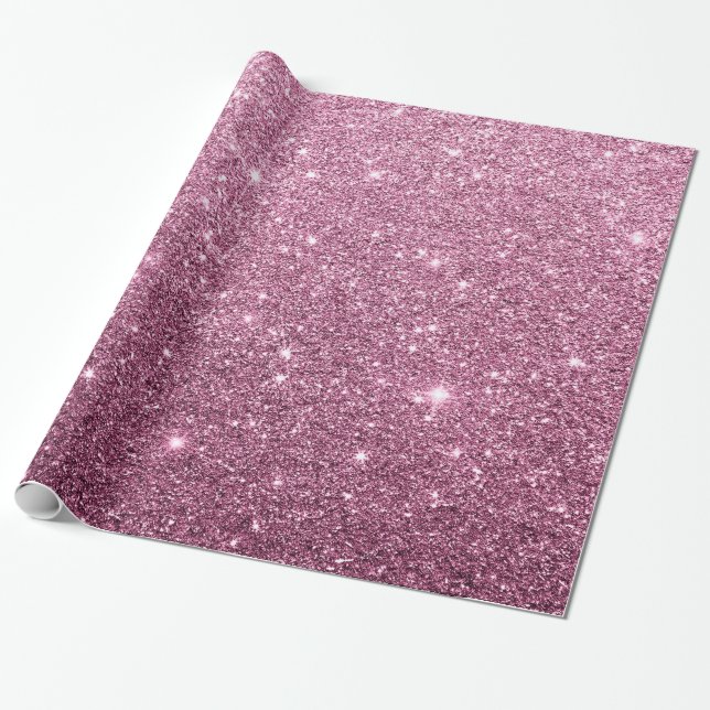 Elegant burgundy rosa abstrakt girly glitter presentpapper (Utrullad)