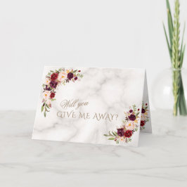 Elegant Burgundy Rosa  blommor Bröllop Inbjudan