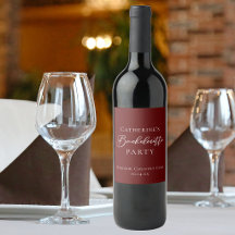 Elegant Burgundy Sällskapsfest för Bruden Personli