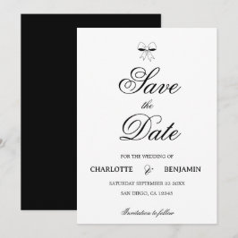 Elegant Burgundy Script Cream Elfenbensvit Bröllop Spara Datumet