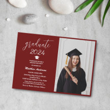Elegant Burgundy Student 2024 Studenten Photo