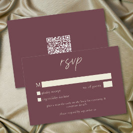 Elegant Burgundy Wine Minimalist Wedding OSA Kort