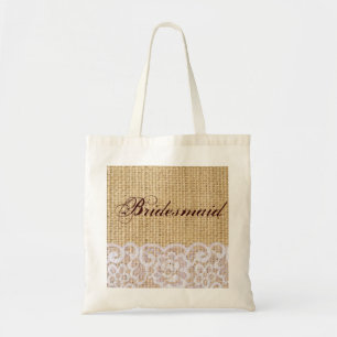 elegant burlap snöre land, rustik brud tygkasse