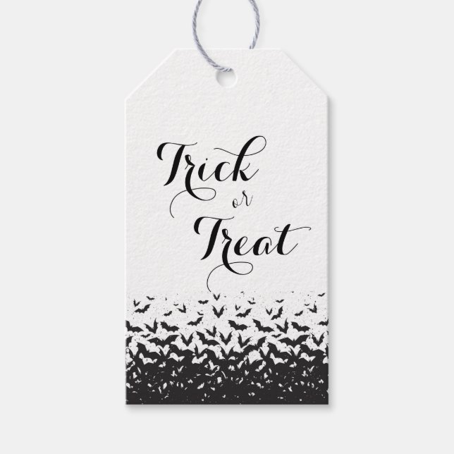 Elegant Bus eller godis Pop by Halloween Presentetikett (Framsidan)