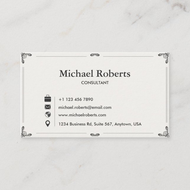 Elegant Business Card Visitkort (Framsida)