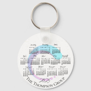Elegant Business Company Namn Logotyp Calendar Nyckelring