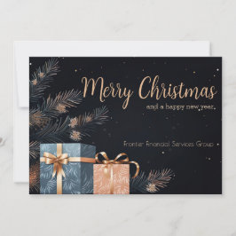 Elegant Business Corporate Christmas Holiday Card Julkort