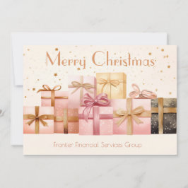 Elegant Business Corporate Christmas Holiday Card Julkort