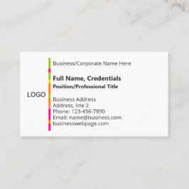 Elegant Business Corporate Logotyp Färg, Black Whi Visitkort