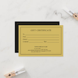 Elegant Business Gift-certifikat med Logotyp