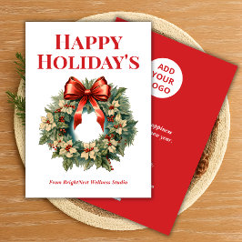 Elegant Business Helgdag Card med Namn Julkort