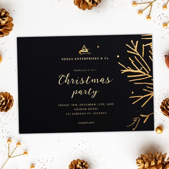Elegant Business Helgdag Corporate jul Party Inbjudningar (Elegant Business Holiday Corporate Christmas Party Invitation)