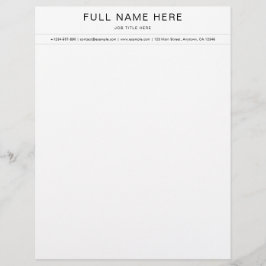 Elegant Business Letterhead with Contact Informati Brevhuvud