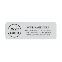 Elegant Business Logo Return Address Returadress Etikett