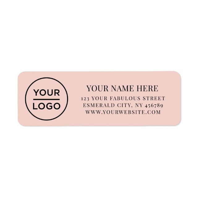 Elegant Business Logo Return Address Returadress Etikett (Framsidan)