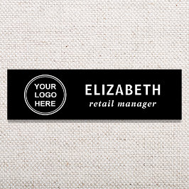 Elegant Business Logotyp Black Namnbricka
