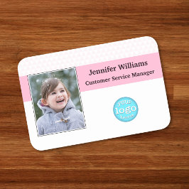 Elegant Business Logotyp Corporate Employee Photo  Namnbricka