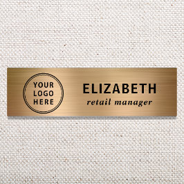 Elegant Business Logotyp Guld Namnbricka