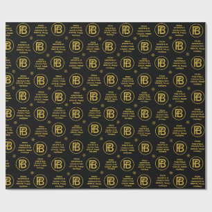 Elegant Business Logotyp Helgdag Black & Guld Luxu Presentpapper