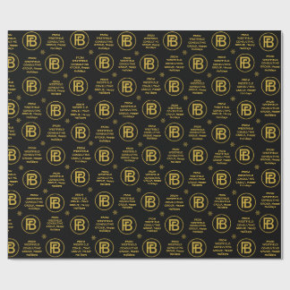 Elegant Business Logotyp Helgdag Black & Guld Luxu Presentpapper